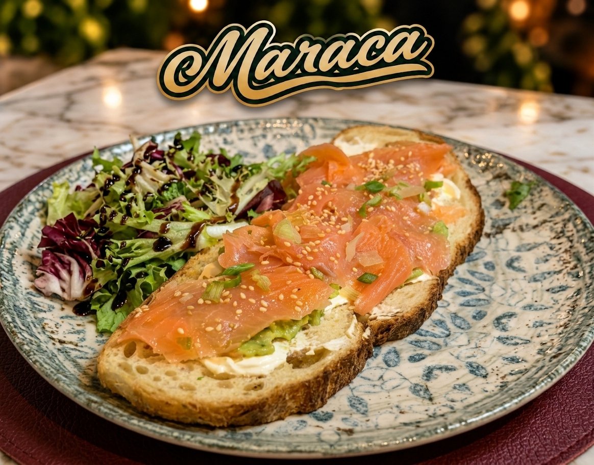 Tosta de salmón ahumado