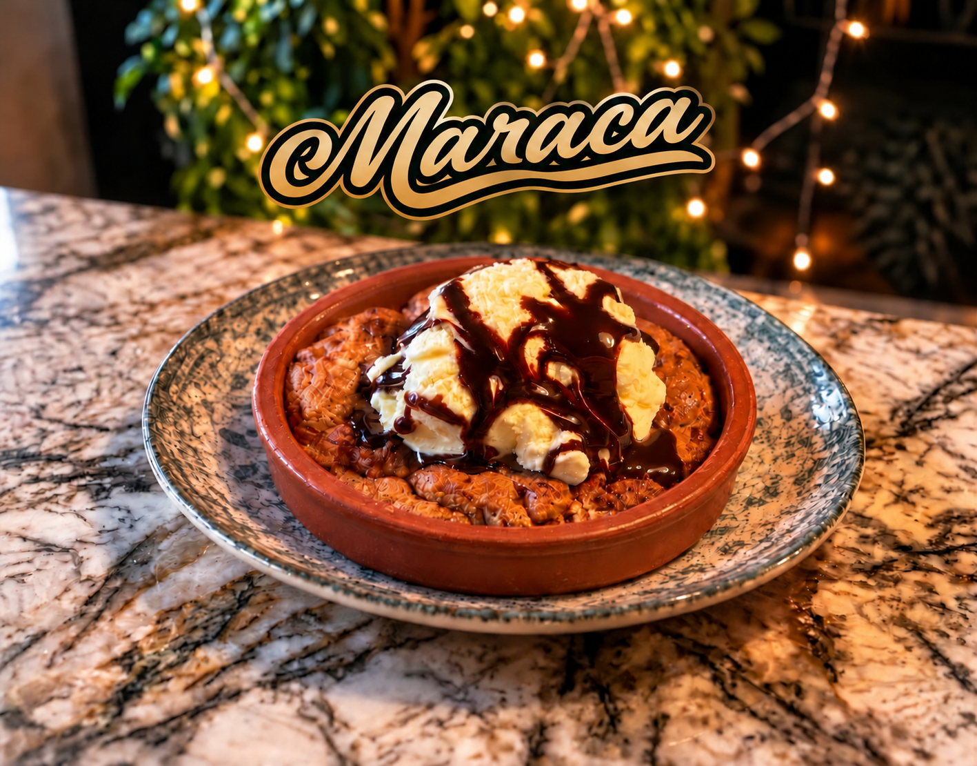 Cookie caliente con helado de vainilla